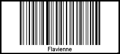 Barcode des Vornamen Flavienne
