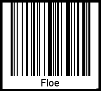Der Voname Floe als Barcode und QR-Code