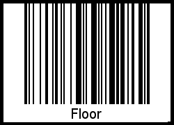 Barcode des Vornamen Floor
