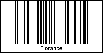 Interpretation von Florance als Barcode