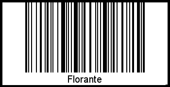 Der Voname Florante als Barcode und QR-Code