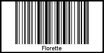 Barcode des Vornamen Florette