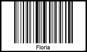 Der Voname Floria als Barcode und QR-Code