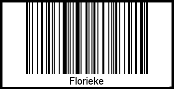 Barcode des Vornamen Florieke
