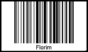 Der Voname Florim als Barcode und QR-Code