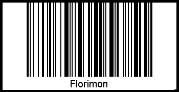 Der Voname Florimon als Barcode und QR-Code