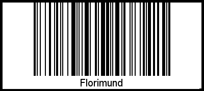 Der Voname Florimund als Barcode und QR-Code