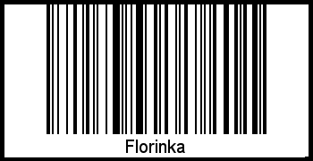 Barcode des Vornamen Florinka