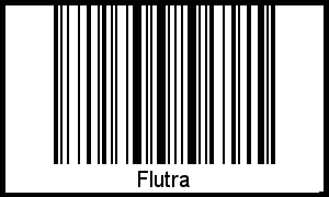 Barcode des Vornamen Flutra