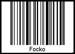 Focko als Barcode und QR-Code