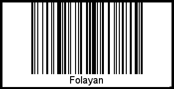 Barcode des Vornamen Folayan