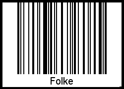 Interpretation von Folke als Barcode