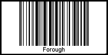 Barcode des Vornamen Forough