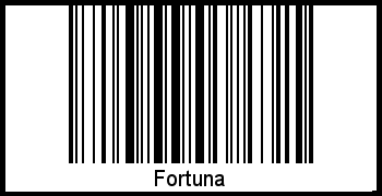 Interpretation von Fortuna als Barcode