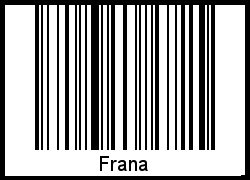 Frana als Barcode und QR-Code