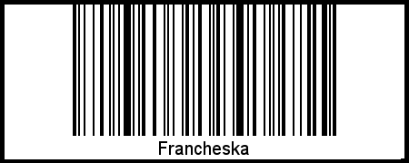 Francheska als Barcode und QR-Code