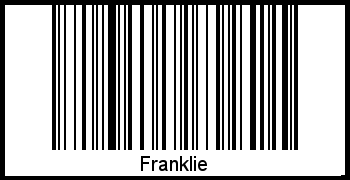 Barcode des Vornamen Franklie