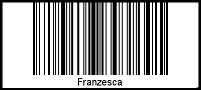 Der Voname Franzesca als Barcode und QR-Code