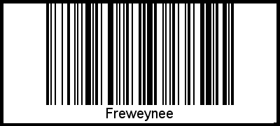 Interpretation von Freweynee als Barcode