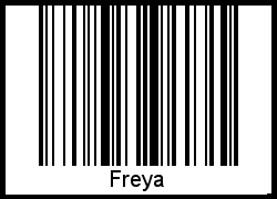 Freya als Barcode und QR-Code
