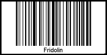 Der Voname Fridolin als Barcode und QR-Code