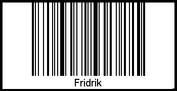 Barcode des Vornamen Fridrik