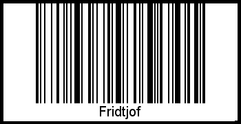 Der Voname Fridtjof als Barcode und QR-Code