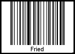 Fried als Barcode und QR-Code