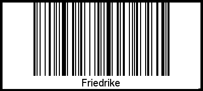 Barcode des Vornamen Friedrike