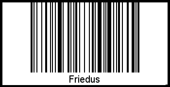 Barcode des Vornamen Friedus