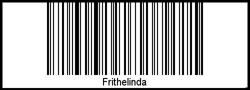 Barcode des Vornamen Frithelinda