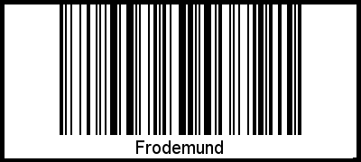 Der Voname Frodemund als Barcode und QR-Code