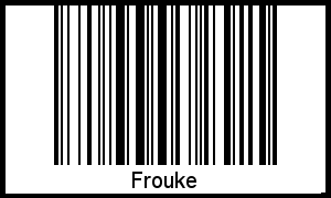 Der Voname Frouke als Barcode und QR-Code