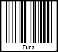 Interpretation von Funa als Barcode