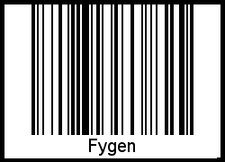 Barcode des Vornamen Fygen