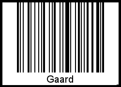 Barcode des Vornamen Gaard