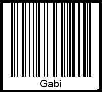 Der Voname Gabi als Barcode und QR-Code
