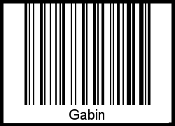 Barcode des Vornamen Gabin