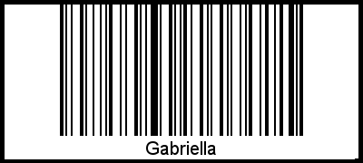 Interpretation von Gabriella als Barcode