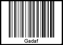 Der Voname Gadaf als Barcode und QR-Code