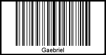 Barcode des Vornamen Gaebriel