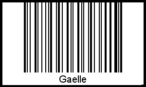 Der Voname Gaelle als Barcode und QR-Code