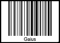 Barcode des Vornamen Gaius