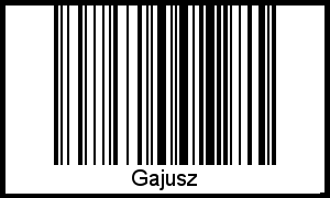 Barcode des Vornamen Gajusz