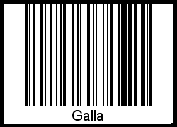 Interpretation von Galla als Barcode