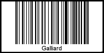 Barcode des Vornamen Galliard