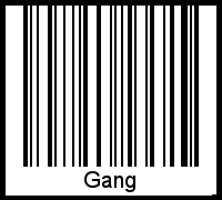 Barcode des Vornamen Gang