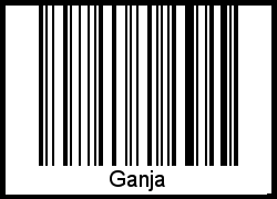 Der Voname Ganja als Barcode und QR-Code