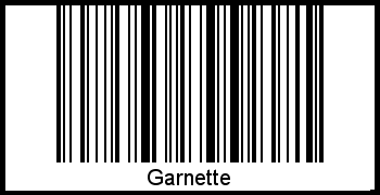 Interpretation von Garnette als Barcode
