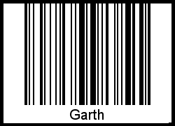 Barcode des Vornamen Garth